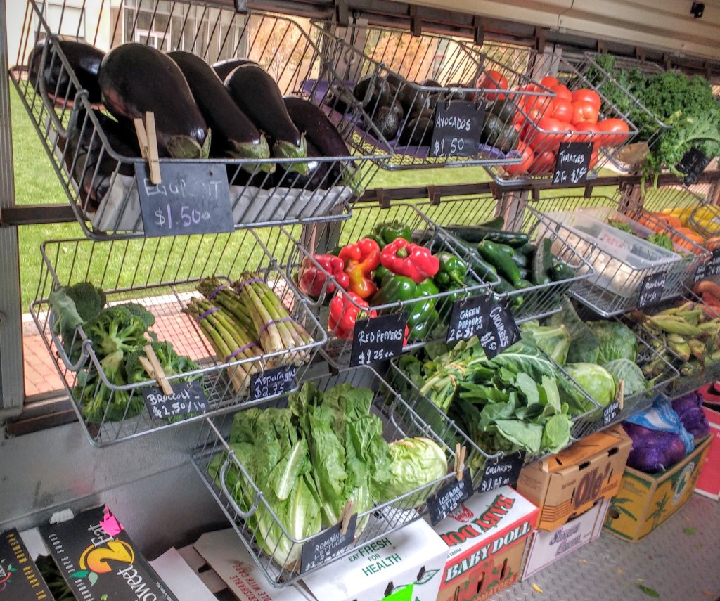 Selection of produce inside the truck // Photo by Erica Yee